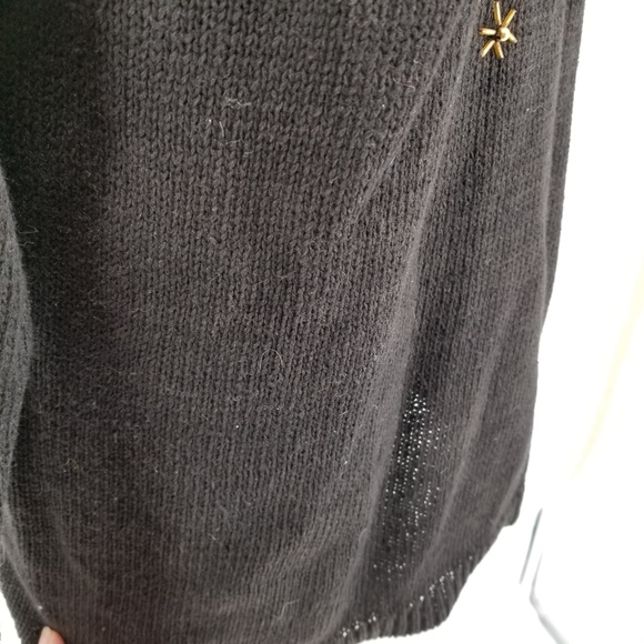 Vintage womens sweater gold sequins black Small - Picture 6 of 7